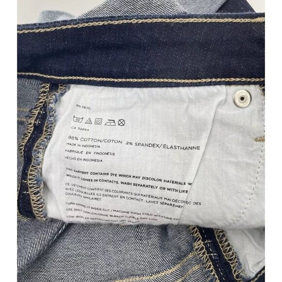 BDG Womens Mid Rise Shortie Shorts Dark‎ Wash Stretch Denim Cuffed Size 24w - Picture 4 of 8